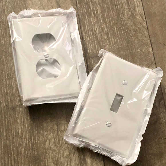 Decorative outlet covers handmade with Washi tape 2 piece set - Picture 2 of 6